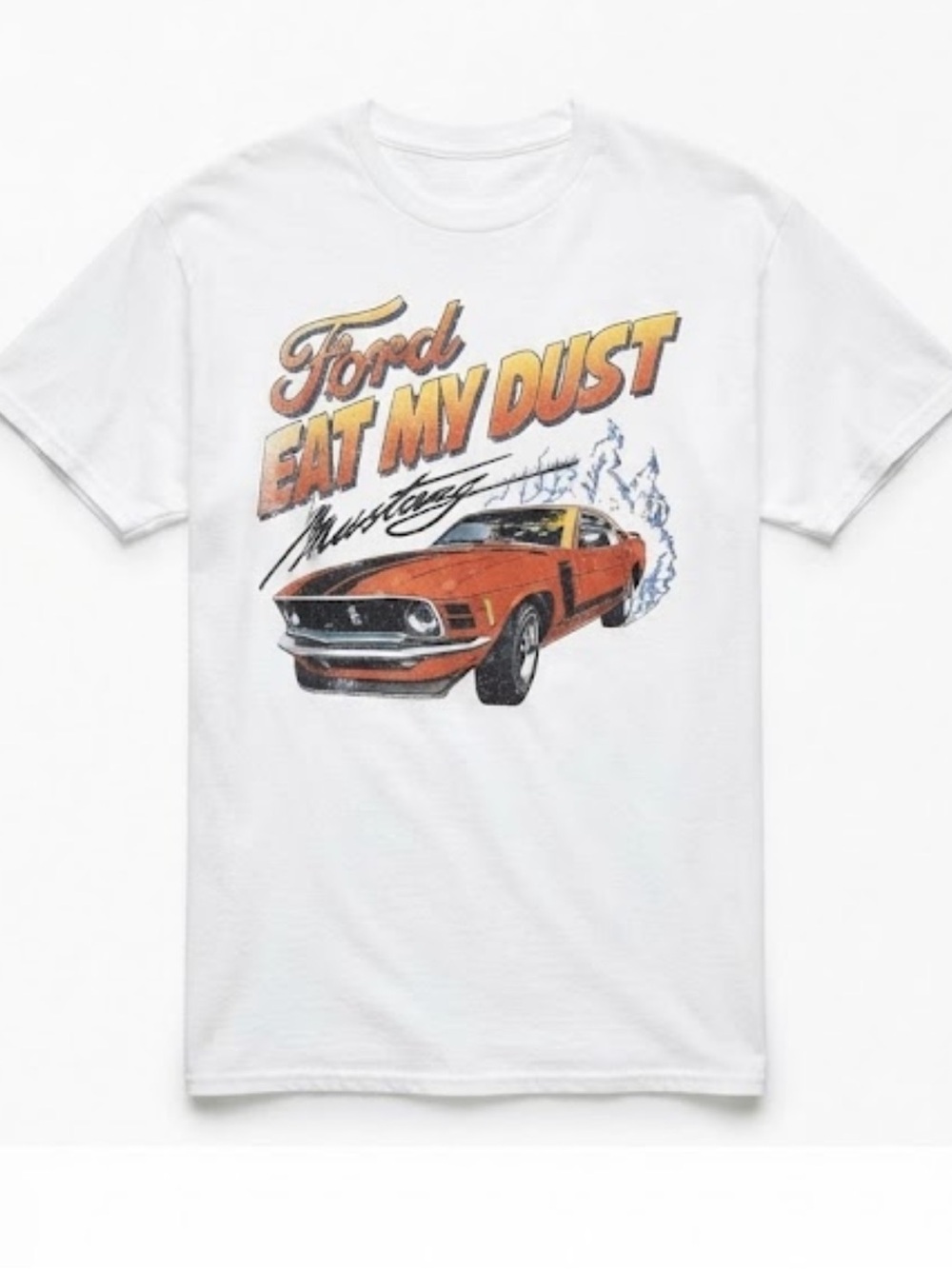 Urban Outfitters White Mustang Graphic Tee